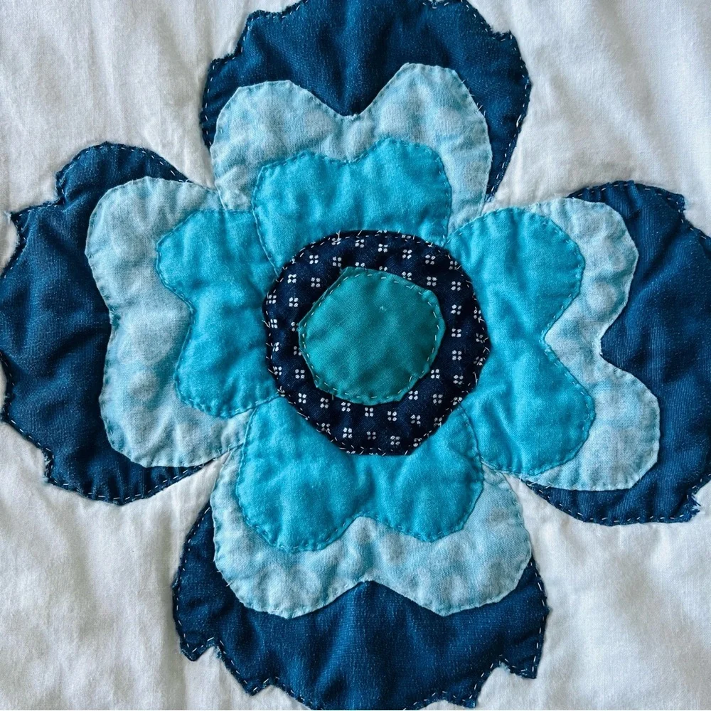 52”x60” Handmade and Hand Stitched Cotton Quilt.